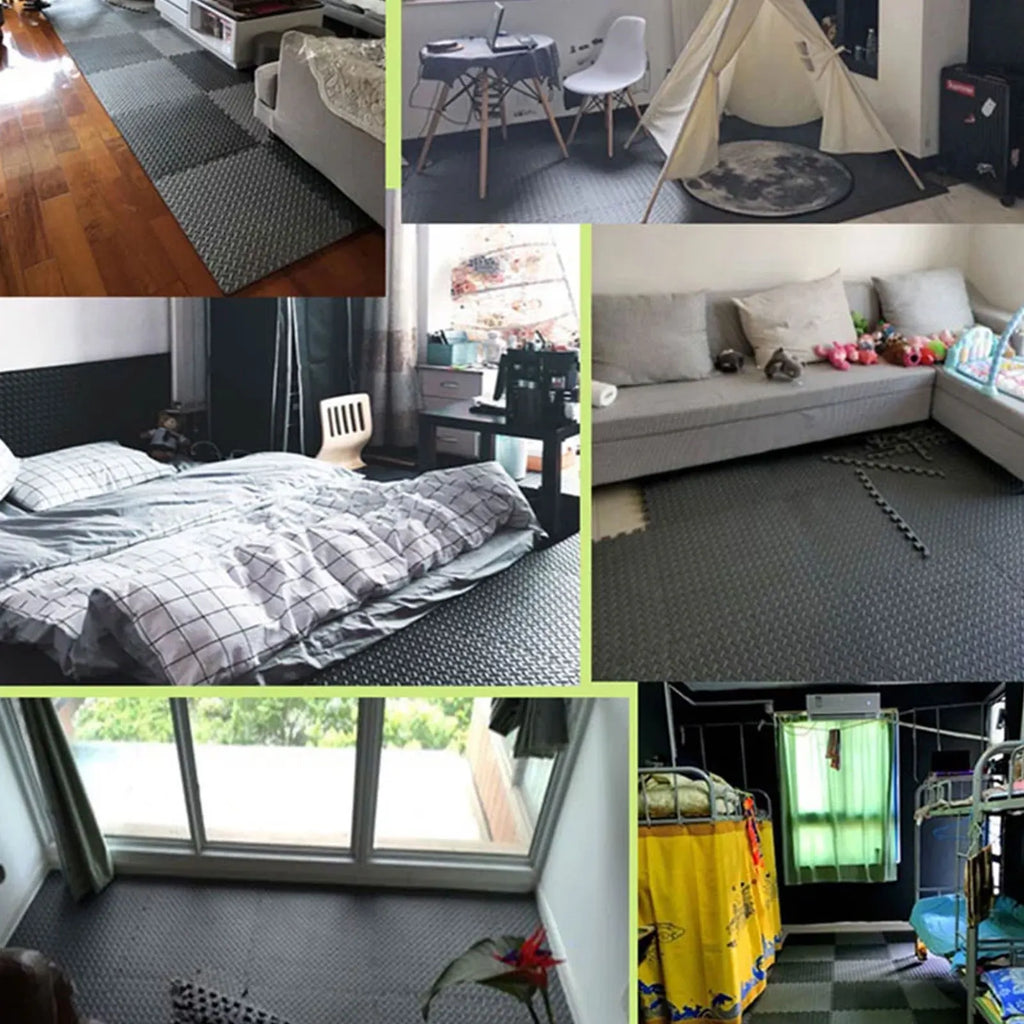 6PCS EVA Foam Floor Mats – Interlocking Gym & Play Mats (60×60cm)