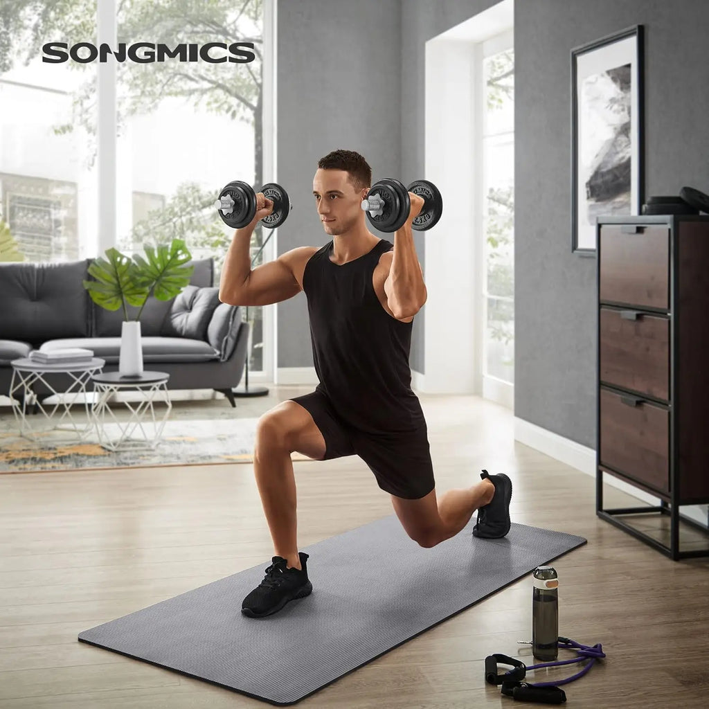 SONGMICS Adjustable Dumbbell Set – 20/30/40 kg Cast Iron Weights
