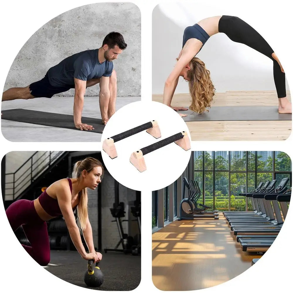 SolidWood Pro Bars – Calisthenics & Push-Up Parallettes for Home Workouts