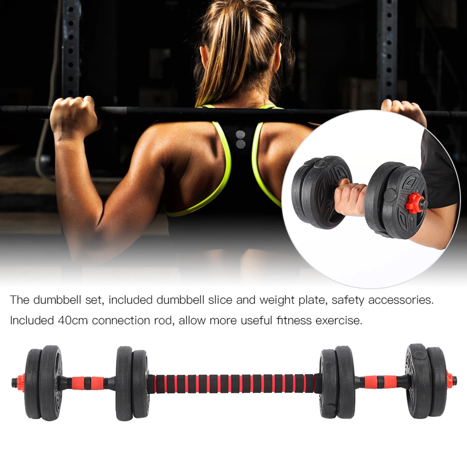 2-in-1 Dumbbell and Barbell Set – Full-Body Strength Training Equipment