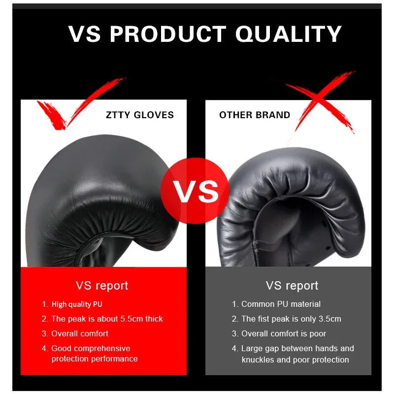 Professional Boxing Gloves – 8–16oz Training Gloves for Muay Thai, MMA & Fitness