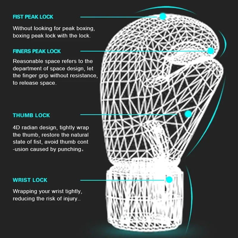 Professional Boxing Gloves – 8–16oz Training Gloves for Muay Thai, MMA & Fitness