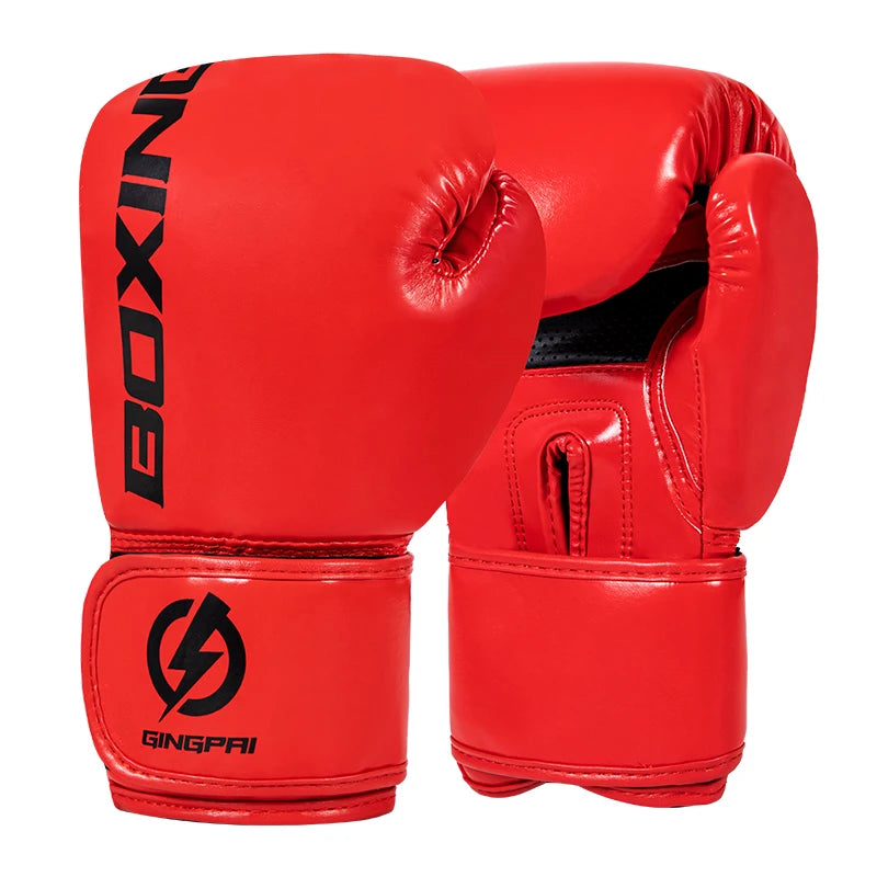 Professional Boxing Gloves – 4–12oz PU Leather Training Gloves for MMA, Muay Thai & Fitness