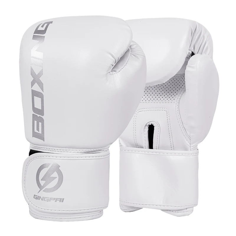 Professional Boxing Gloves – 4–12oz PU Leather Training Gloves for MMA, Muay Thai & Fitness