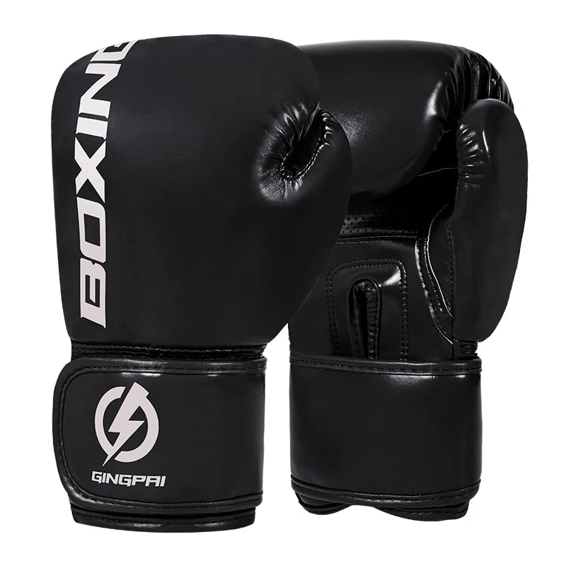 Professional Boxing Gloves – 4–12oz PU Leather Training Gloves for MMA, Muay Thai & Fitness