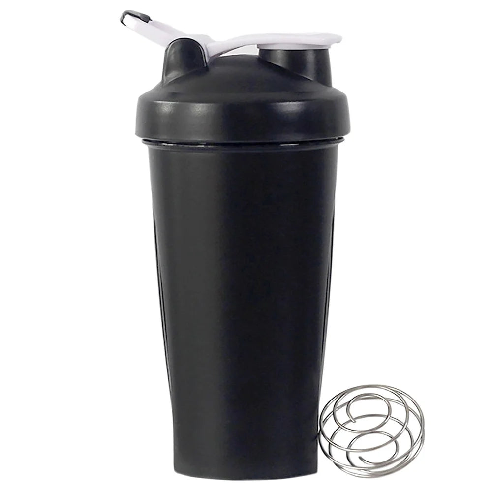 600ml Protein Shaker Bottle – Portable Fitness Blender Cup with Whisk Ball for Gym & Outdoor Use