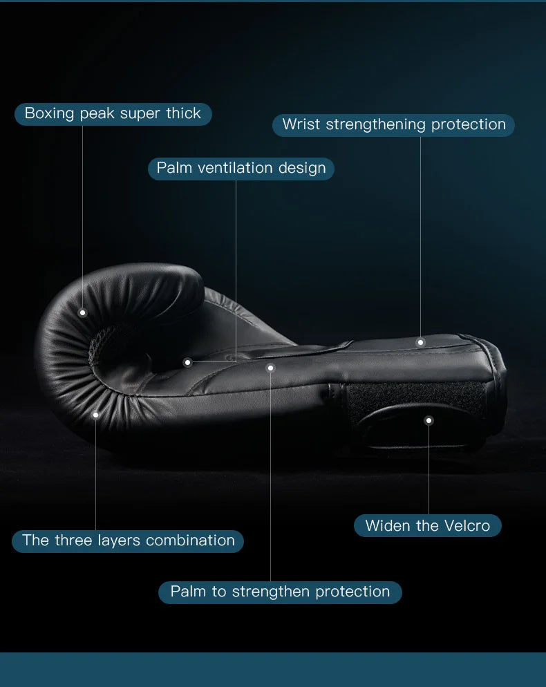 Professional Boxing Gloves – 8–16oz Training Gloves for Muay Thai, MMA & Fitness