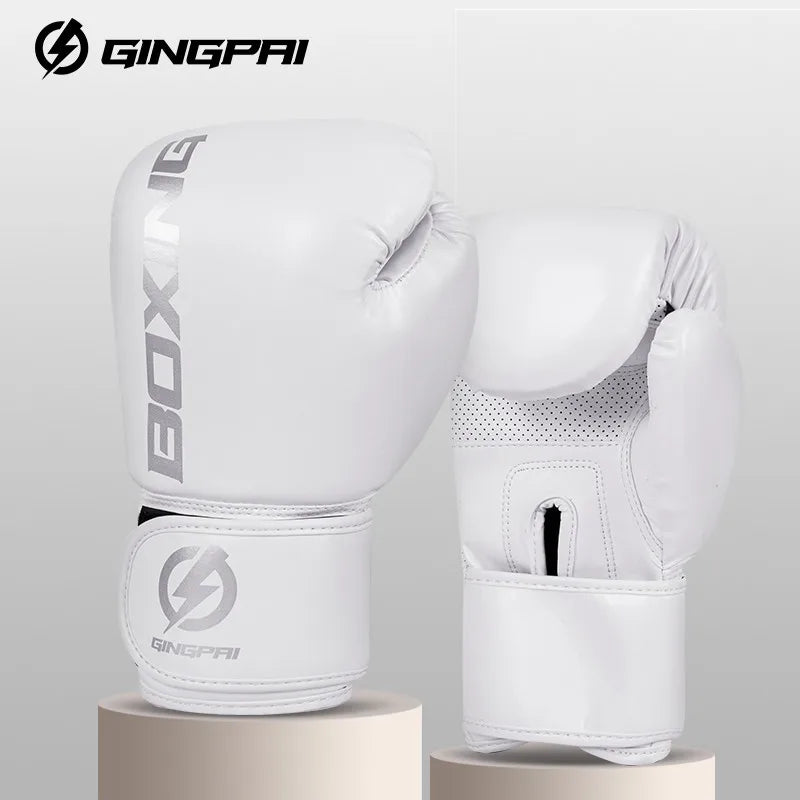 Professional Boxing Gloves – 4–12oz PU Leather Training Gloves for MMA, Muay Thai & Fitness