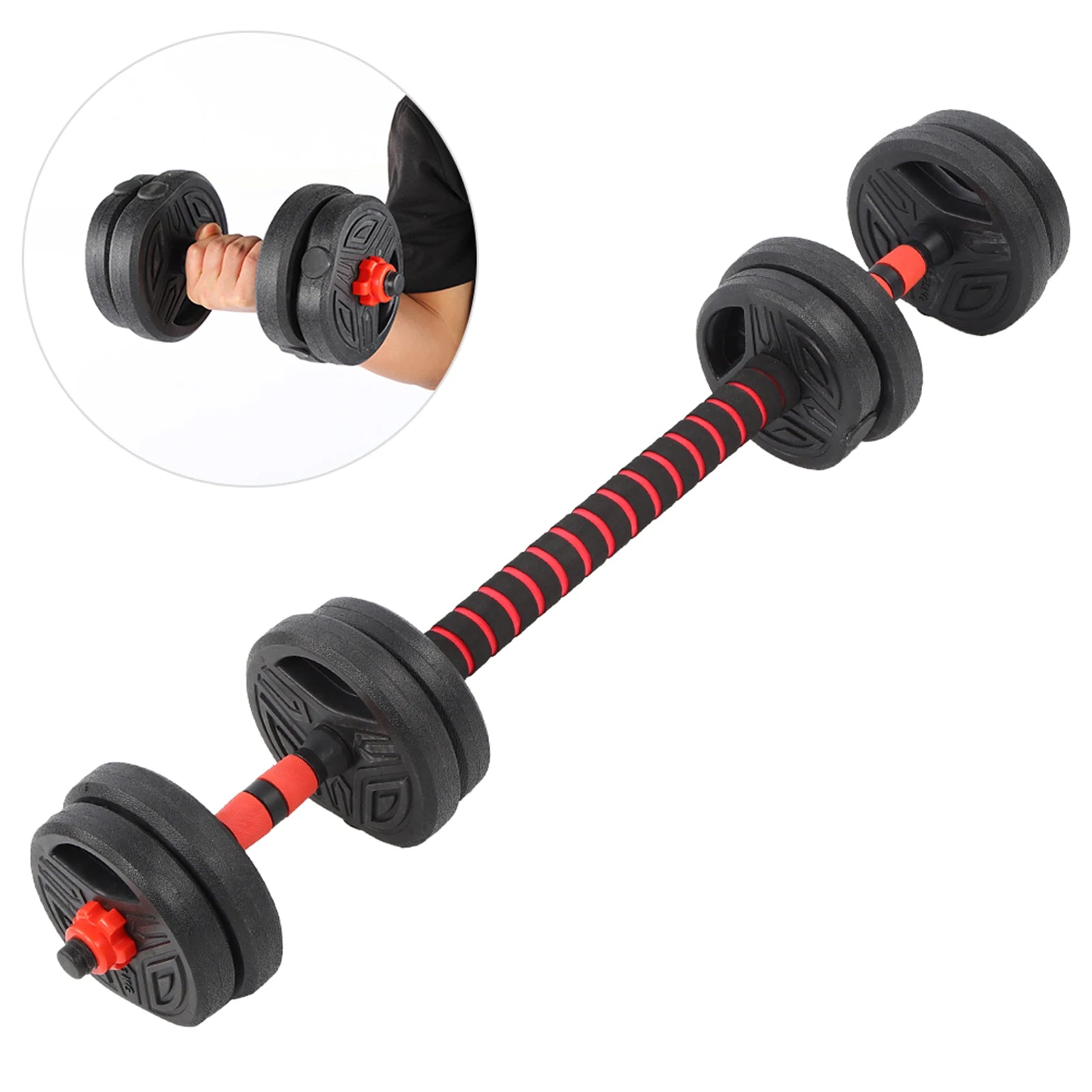 2-in-1 Dumbbell and Barbell Set – Full-Body Strength Training Equipment