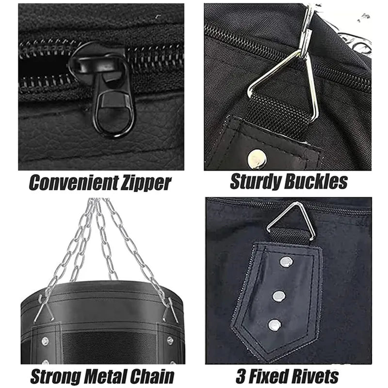 100/120cm Unfilled Heavy Punching Bag for Boxing & MMA