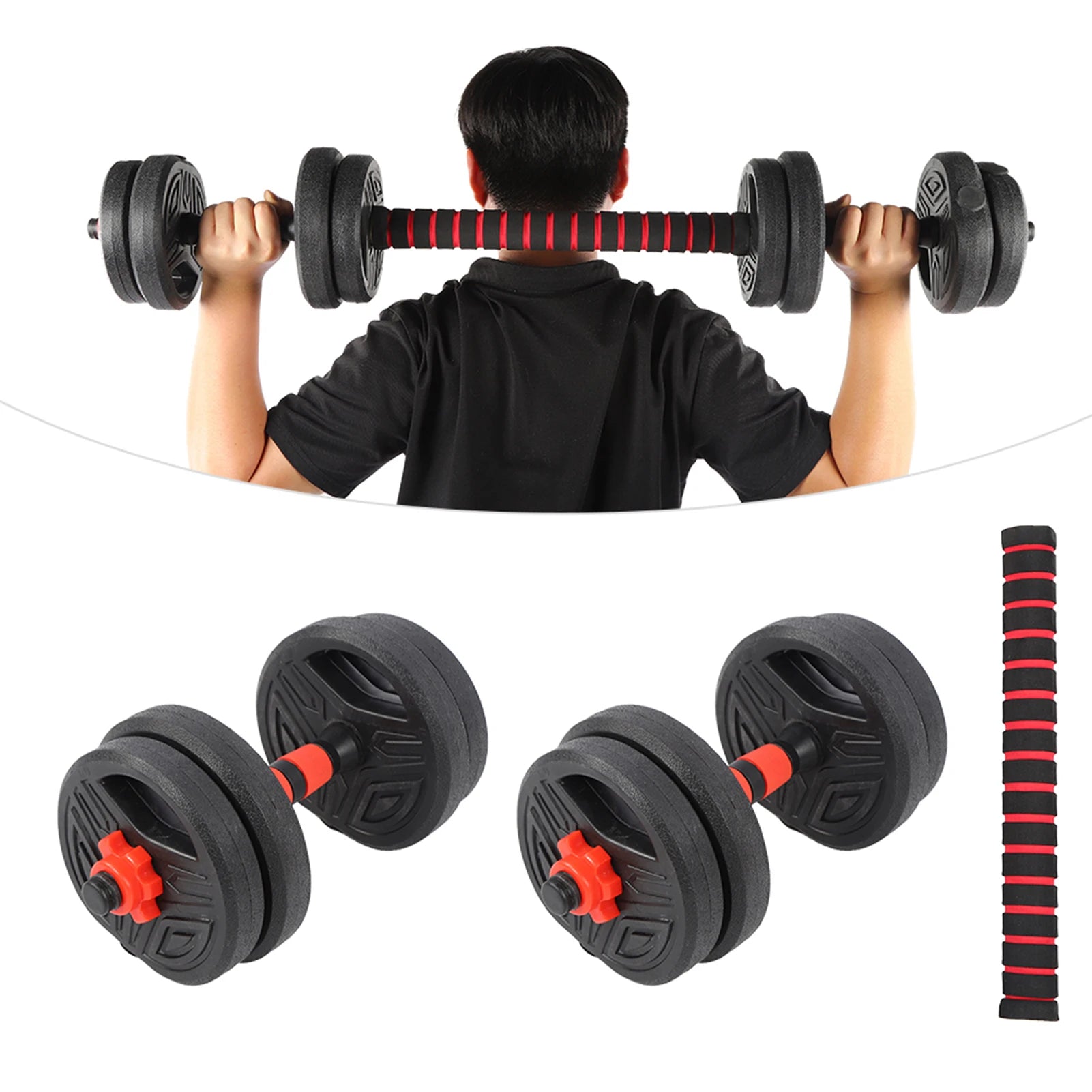 2-in-1 Dumbbell and Barbell Set – Full-Body Strength Training Equipment